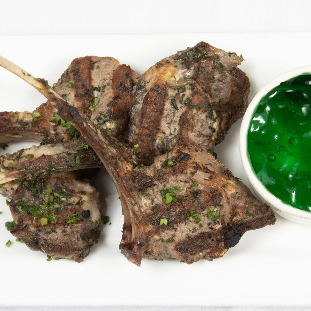Grilled baby lamb chops (GF)